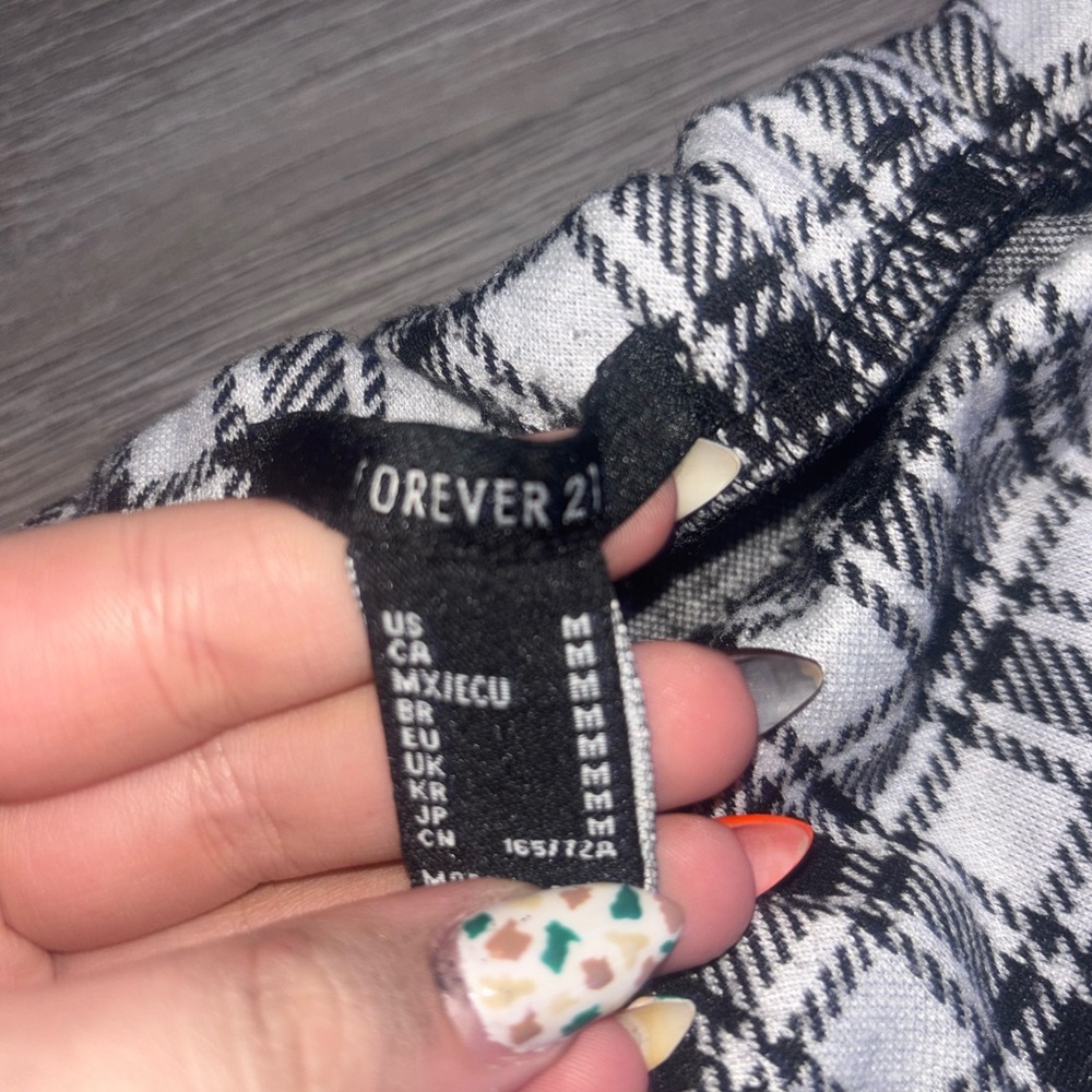Forever 21 Monochrome Checkered Skirt